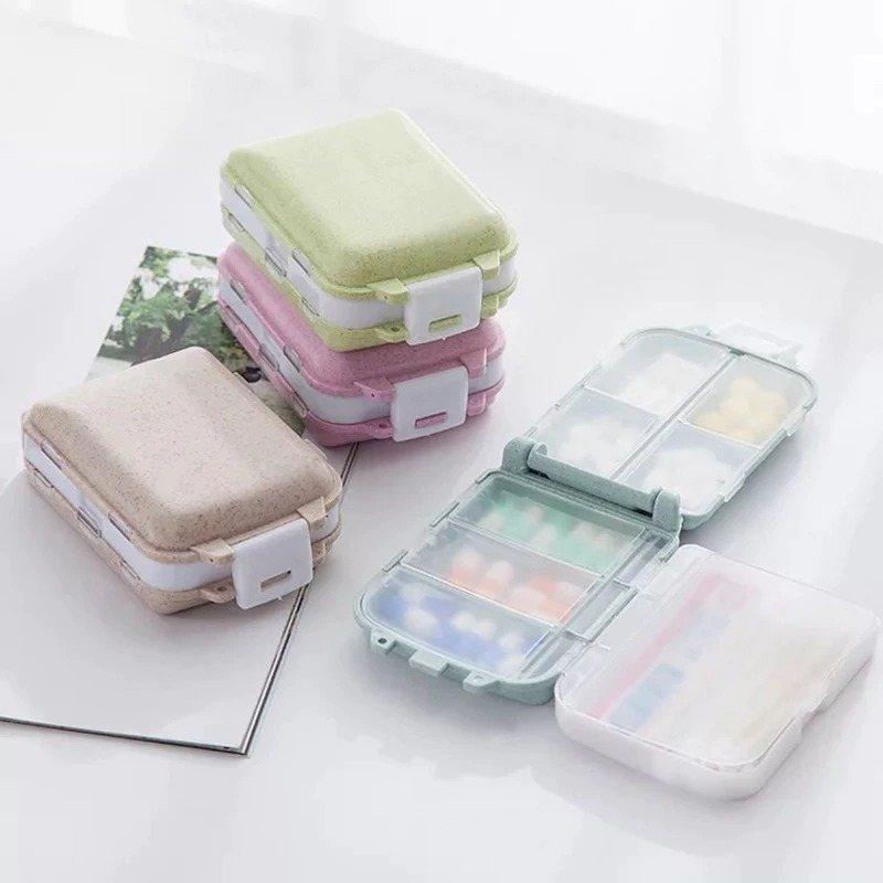 Pill Box 10 Grids Container Organizer Health Care Drug Travel Gadget