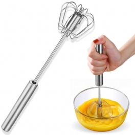 Rostfritt Stål Vispar Hand Push Semi Automatic Egg