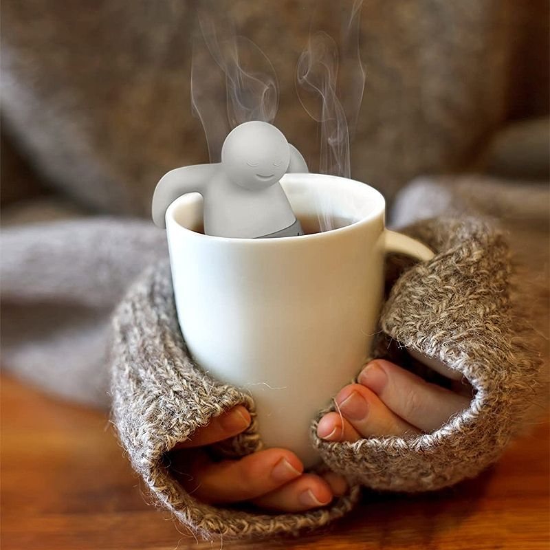 Tesil Silikon Söt Tekanna Mr Little Man Tea Infuser Filter