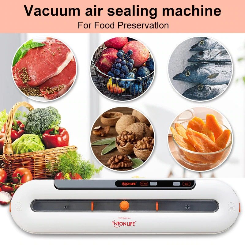 Vacuum Sealer Elektrisk Maskin Matkonservering