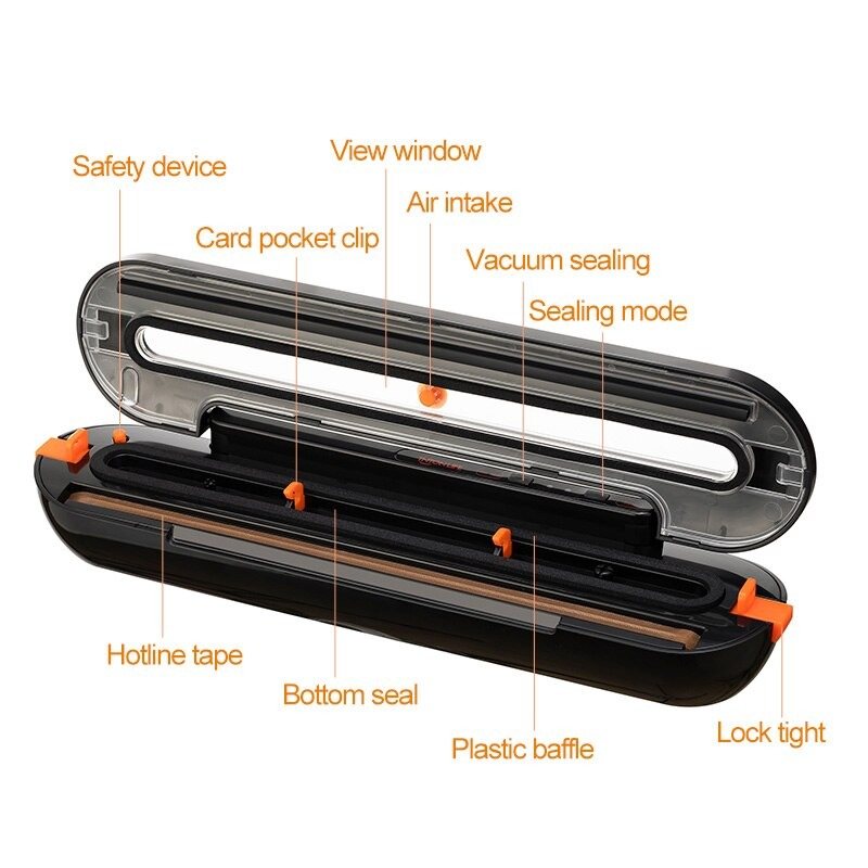Vacuum Sealer Elektrisk Maskin Matkonservering