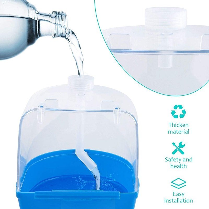 Fågelbadkar Bath Box Transparent Plast Hängande Rengöringsverktyg