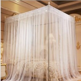 1.8 X 2 M Lyx Princess Style Säng Nätgardin Panel Sängkläder Baldakin Fyra Hörn Myggnät