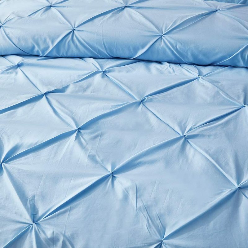3 St 100% Bomull 600 Trådantal Påslakanset Pinch Pleat Craft Sängkläderset 1 Påslakan (med Dragkedja) Och 2 Örngott