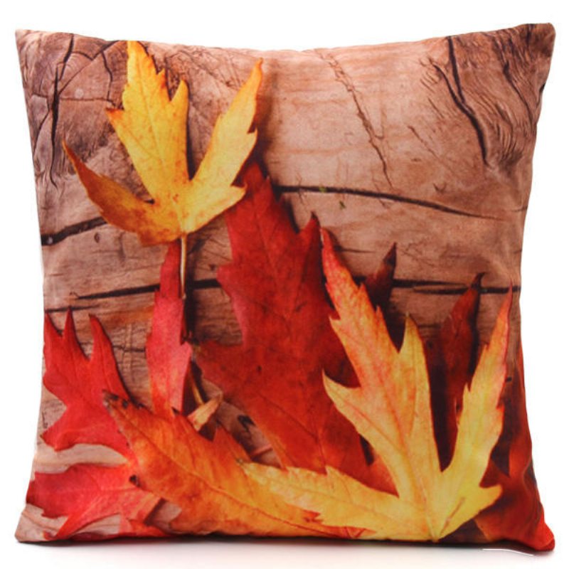 3d Plant Series Kort Plysch Kuddfodral Fyrkantigt Hemsoffa Bildekor