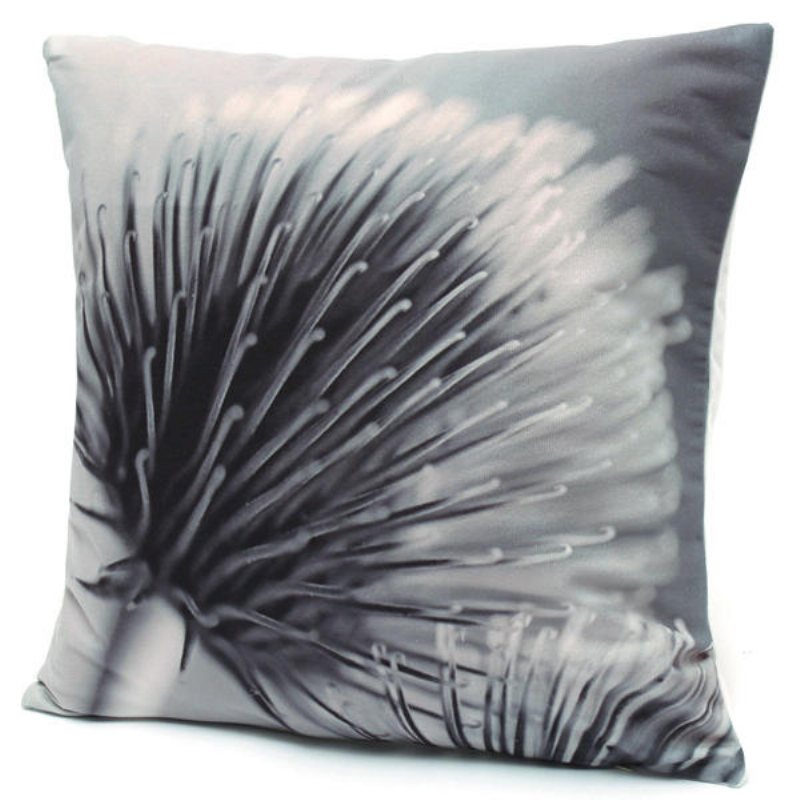3d Plant Series Kort Plysch Kuddfodral Fyrkantigt Hemsoffa Bildekor