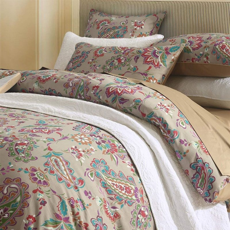 3st Lyxigt & Elegant Sängkläder Set Mjuk & Andas Flerfärgad Paisley Egyptisk Bomull 400-tråds-räkna Påslakan Set- Skrynklafläckbeständig