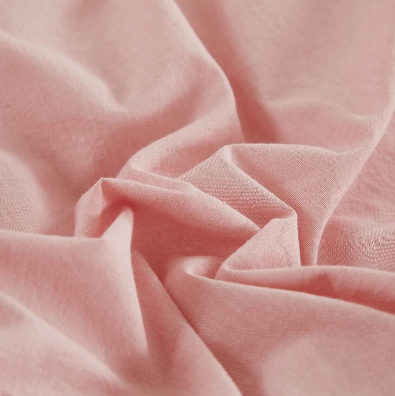 3st Mjuk Rosa Pom-pom Volang Design Påslakanset 100 % Tvättad Bomull Flickor Eleganta Boho Sängkläder