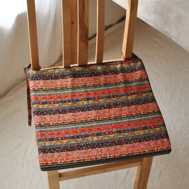 40x40cm Bohemia Style Svamp Bomull Linne Kontor Hemmastol Sittdyna Matta Heminredning