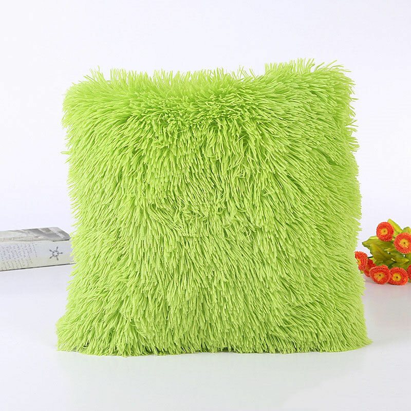 45 X 45 cm Mjuk Plysch Fyrkantigt Kuddfodral Soffa Midja Heminredning