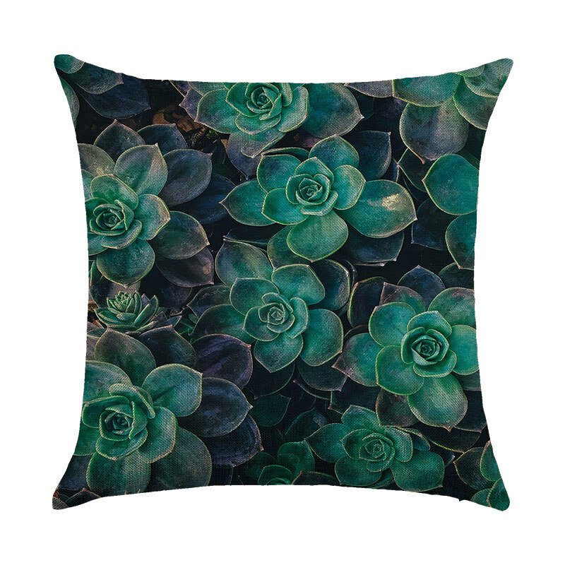 45x45cm Olika Blomsterstil Bomull Och Linne Örngott Dekorationer För Hem