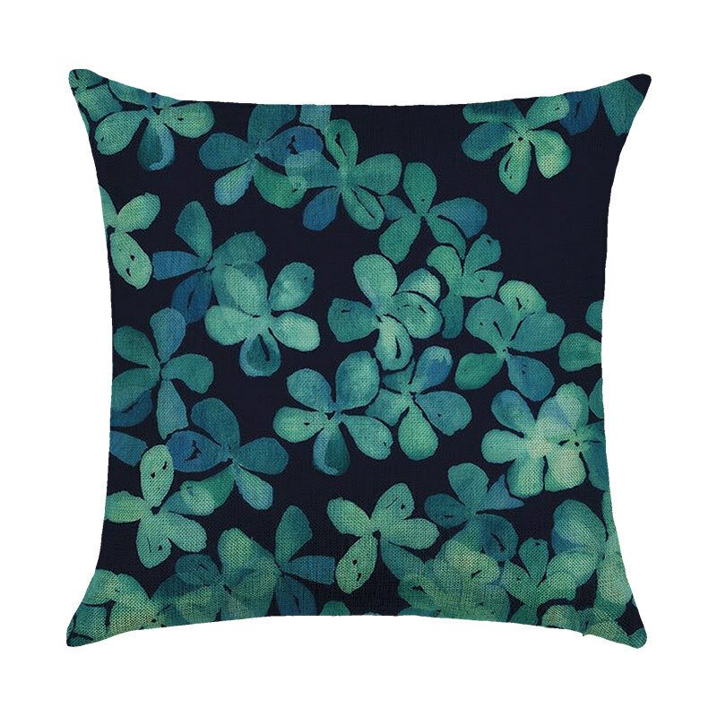 45x45cm Olika Blomsterstil Bomull Och Linne Örngott Dekorationer För Hem