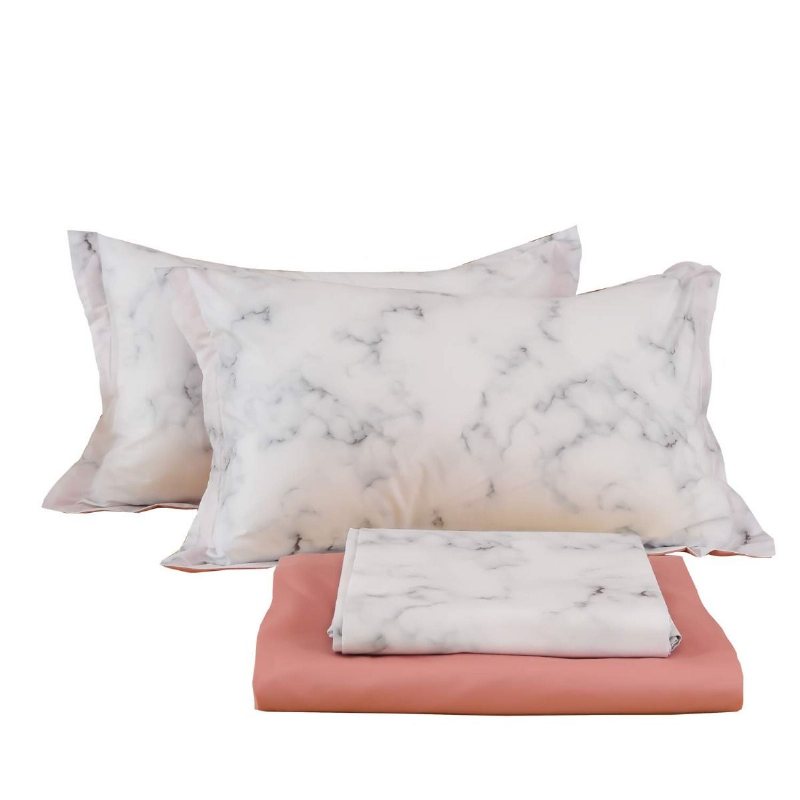 4st Marble Design Lakan Set 100% Bomull Modern Sängkläder Set