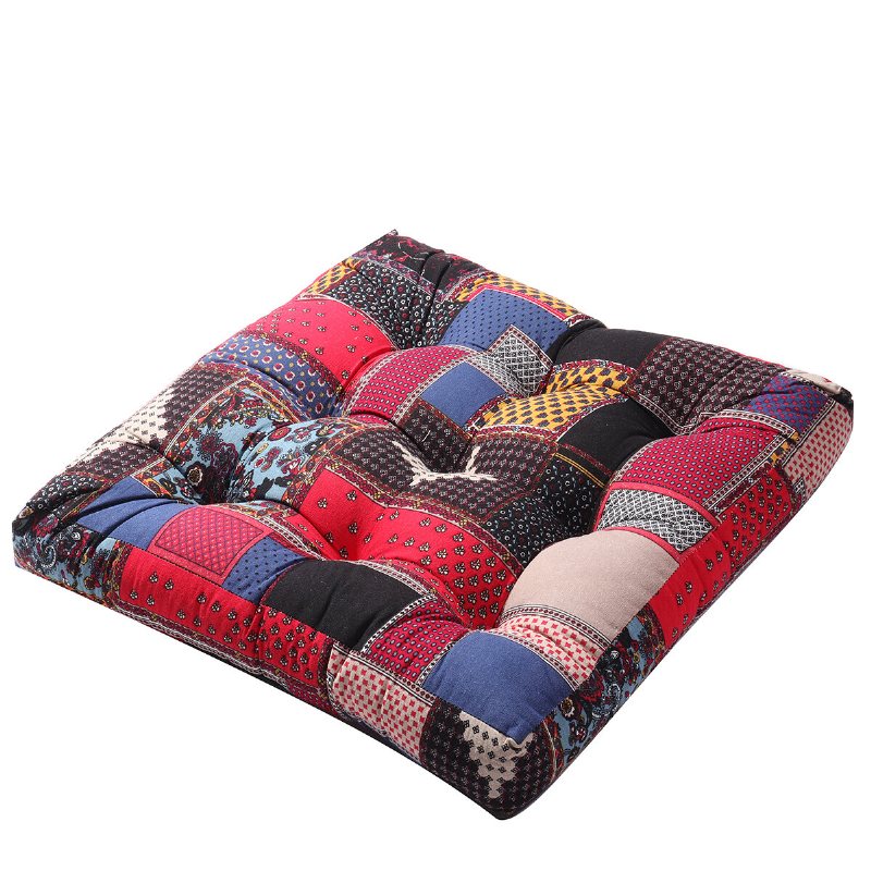 55x55x10cm Fyrkantig Tatami-kudde Bomull Linne Golvkudde Stol Sittdyna Matta