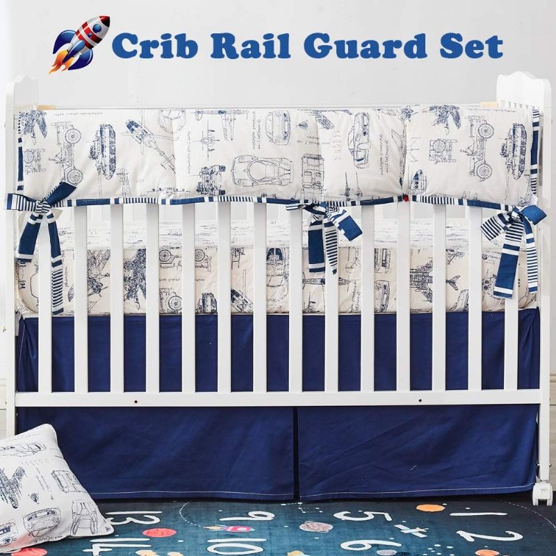 Baby Boy's Crib Sängkläder Set Bilar Tank Helikopter Flygplan Dreamy Nursery Set