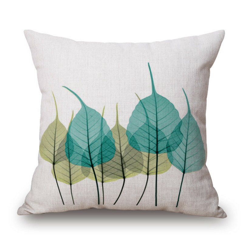 Bläckmålning Blommor Bomull Linne Örngott Tulpaner Soffa Kuddfodral 45x45cm