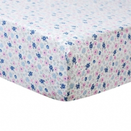 Blommigt Flicklakan Vintage Fitted Spjälsäng Lakan Shabby Chic Butterfly 100 % Bomull Mjukt Perfekt