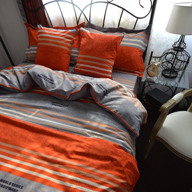Boho Påslakan Set Färgglada Stripe Lakan Set Bohemia Sängkläder Set Style