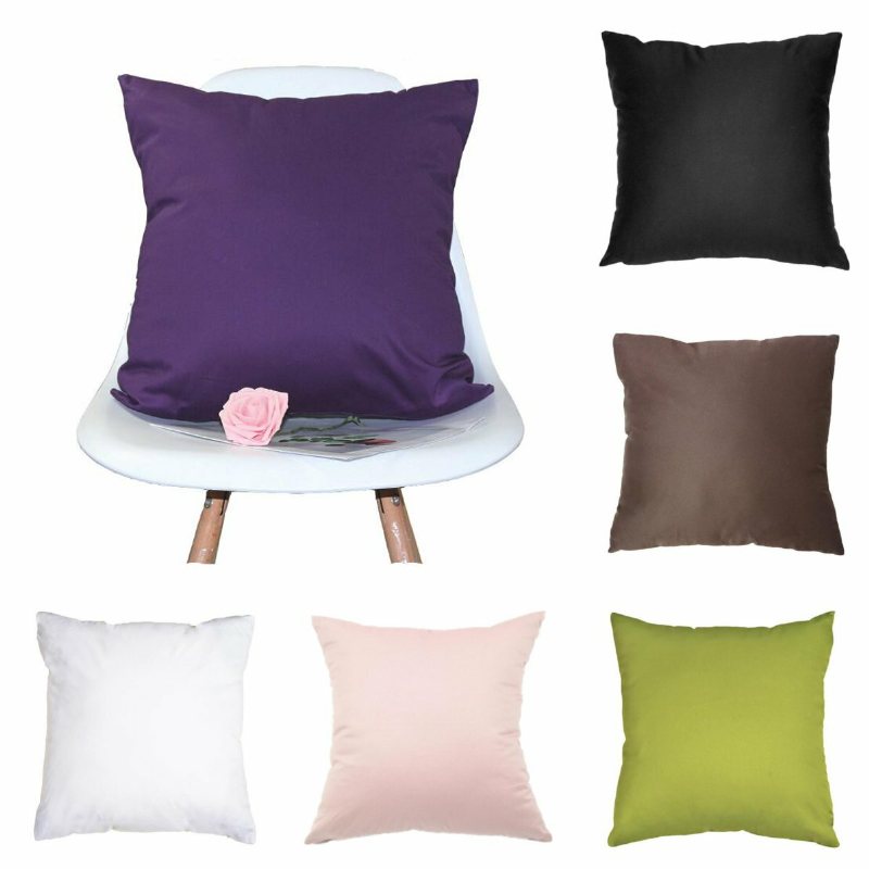 Bomullskuddfodral Enfärgad Kuddfodral Soffdekoration För Hemmet 45x45cm