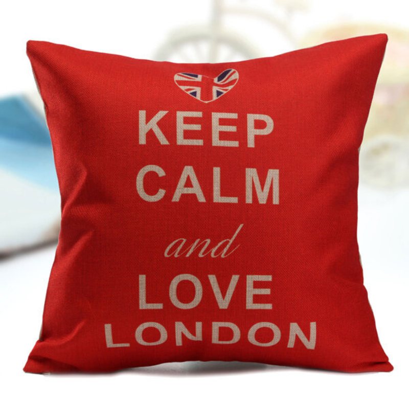 Brittisk Stil Tryckta Kuddfodral Hem Sovrum Soffa Inredning