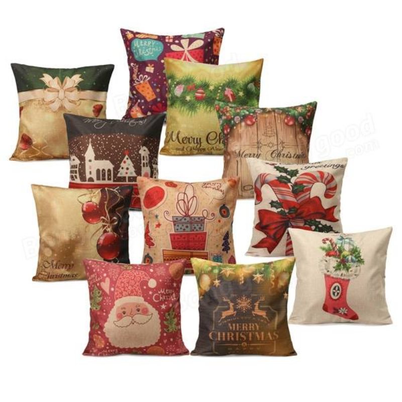 Christmas Series Santa Claus Present Kuddfodral Hemma Soffa Bil