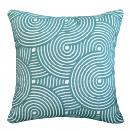 Dekorativt Kuddfodral Broderi Bomull Heminredning För Soffa 18" X Set Med 1
