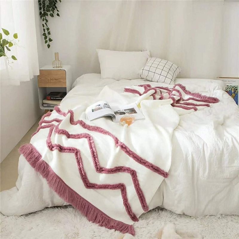 Elegant Chic Dekorativ Plädfilt I Amerikansk Stil Soffa/säng/ Kontorsfilt Med Fransar Tofs 51"x62"