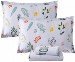 Fadfay Lakan Set Twin Xl Vintage Farmhouse Sängkläder Franska Country Set Shabby White Blommigt Set 100% Bomull Supermjukt Allergivänligt Med Djup Ficka 4 St Storlek