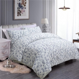 Fadfay Påslakanset Twin Shabby Sängkläder 100 % Bomull Naturlig Hypoallergenisk Mjuk Vintage Blommig Täckeset Med Dold Dragkedja