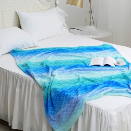 Fleece Ombre Design Sjöjungfru-kastfilt