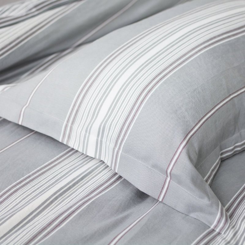 Gråvita Sängkläderset 3-delade Påslakanset Microfiber Twin Xl Storlek Med Dold Dragkedja