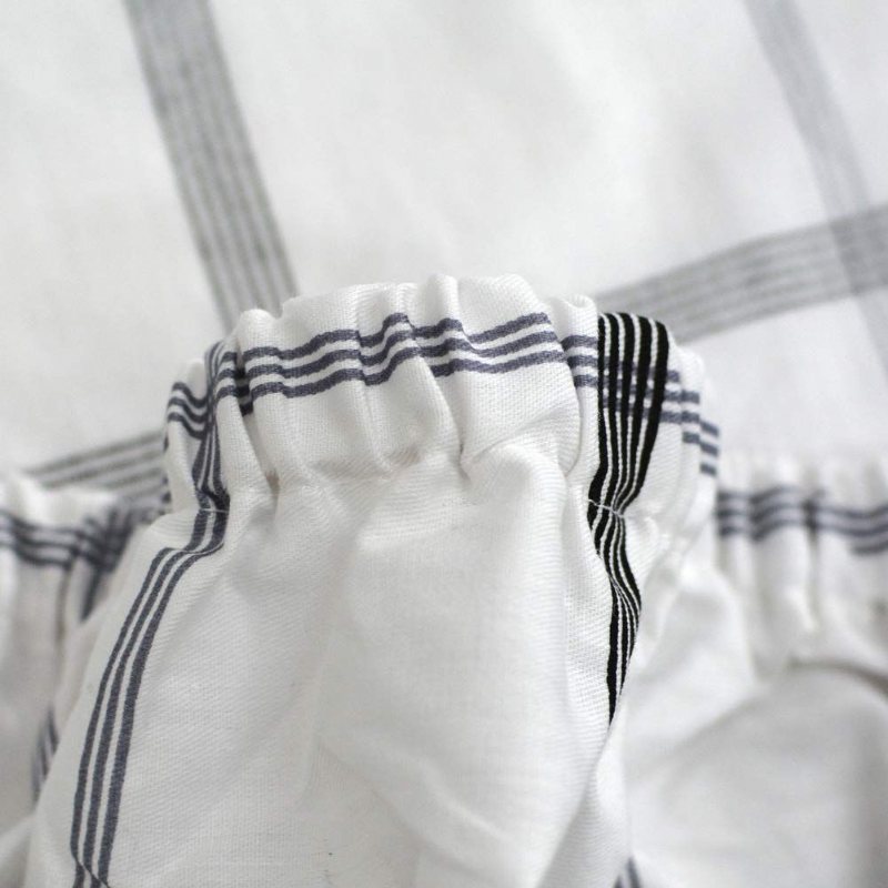Houndstooth Sängkläder Bomull Lakan Set 4 Delar Med Dragkedjor (svart Och Vitt)