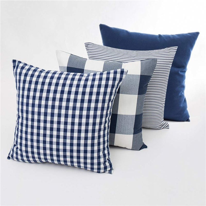 Kuddfodral Buffalo Check Dekor Dekorativa Kuddar Soffa 4 St