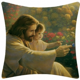 Oljemålning Kuddfodral Christian Jesus