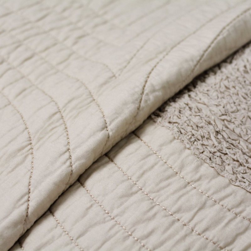 Queen Size Quilt Set Lyxigt Sängöverkast Set 100% Bomull