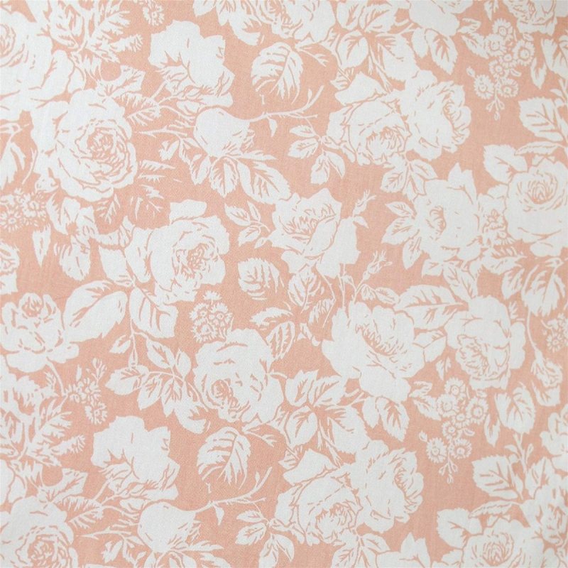 Rose Spjälsäng Lakan Blush Rosa Blommig Fitted Blomma Baby Girl Sängkläder