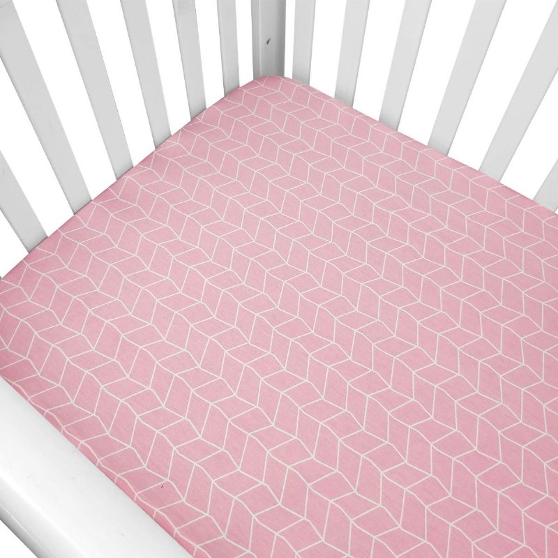 Spjälsäng Sängkläder För Flickor Flamingo Plantskola Rosa Med Fjädertryck Djungel Djurvagga Set Jul Baby
