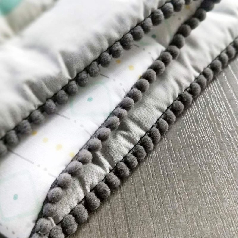Spjälsäng Sängkläder För Pojkar Baby Skogsmark Giraffe Family Dot Design Grå & Gul 8-delad