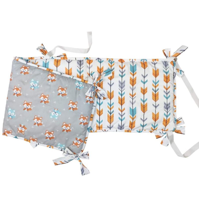 Spjälsängsängsatser För Pojkar Flickor Woodland Fox Arrow Baby Nursery Sängkläder Unisex100 % Andningsbar Bomull