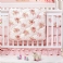 3 Delar Spjälsäng Säng Set Floral