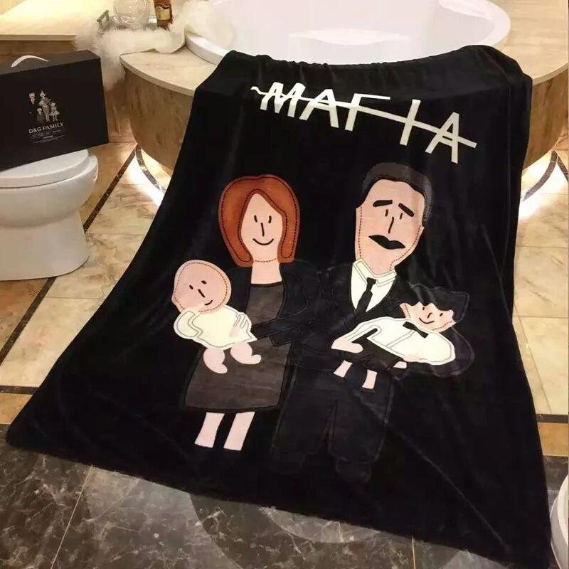 Supermjuk Flanell Luftkonditioneringsfilt Babypresentfiltar Kreativa Trender Med Paketväska
