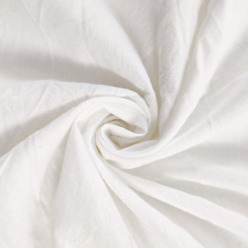 Tofs Ruffle Bed Kjol 100 % Tvättad Bomull Fast Vit Bohemian Boho Sängkläder