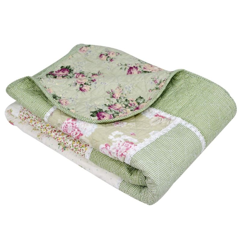 Twin Size Patchwork Täcken Filtar Lättvikts Quiltat Överkast För Dagbädd 100 % Bomull