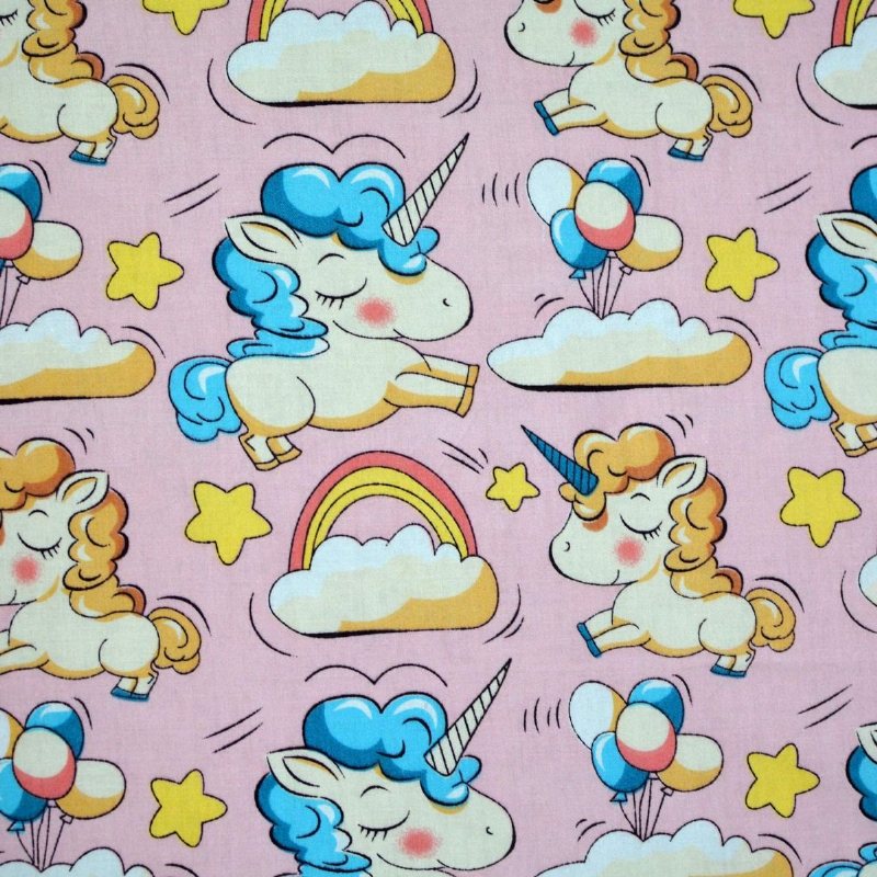 Unicorn Spjälsäng Lakan Blush Pink Baby Girl 100 % Bomull Mjuk Av Sängkläder Set