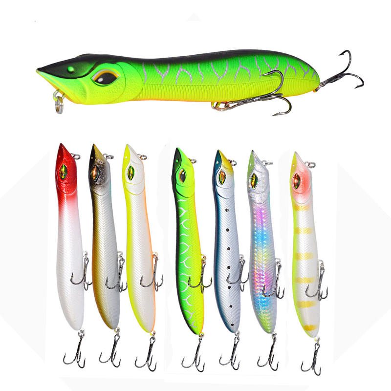 1 Stk 14cm Topwater Popper Bait Fiskedrag Hårt Bete Och Redskap Gjutning Spinning Jigging