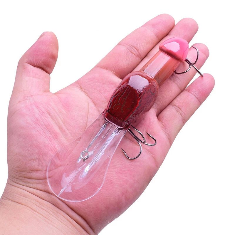 1 Stk 85mm 27g Big Minnow Hard Fishing Lure Dykning 2-3m Swimbbait Funny Rattle Bait Crankbait Spinner Bass With Trible Krokar Present För Män
