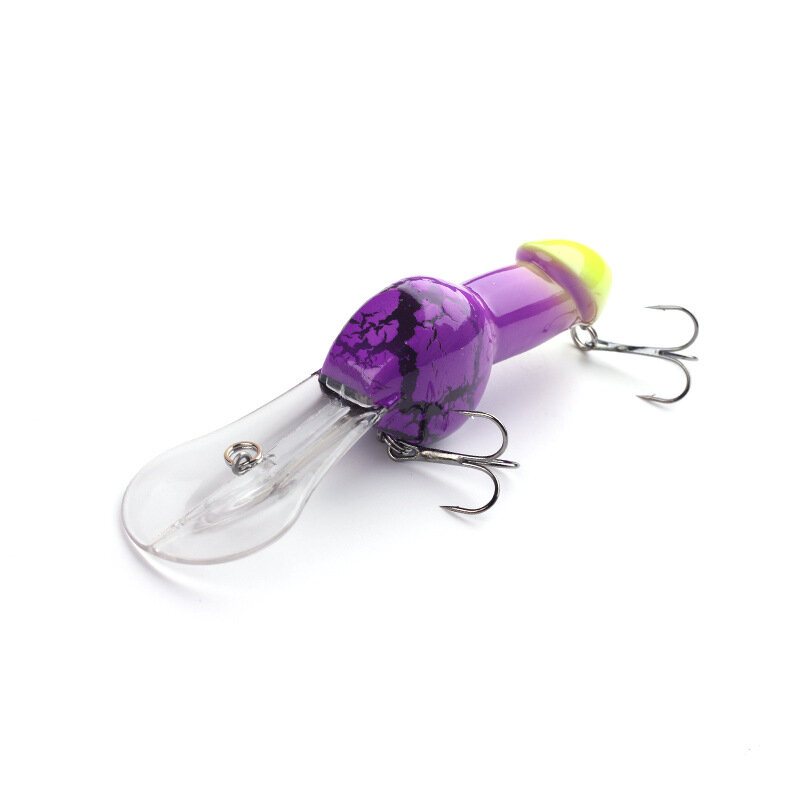 1 Stk 85mm 27g Big Minnow Hard Fishing Lure Dykning 2-3m Swimbbait Funny Rattle Bait Crankbait Spinner Bass With Trible Krokar Present För Män
