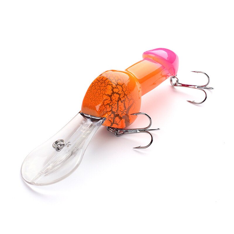 1 Stk 85mm 27g Big Minnow Hard Fishing Lure Dykning 2-3m Swimbbait Funny Rattle Bait Crankbait Spinner Bass With Trible Krokar Present För Män