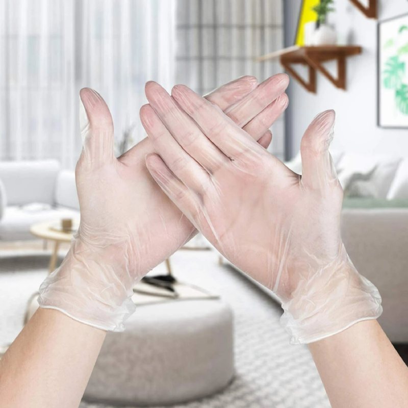 100 St S/m/l Rivfast Antibakteriell Säkerhetshandske För Engångsbruk Pulverfria Toppundersökningar Stretchiga Handskar