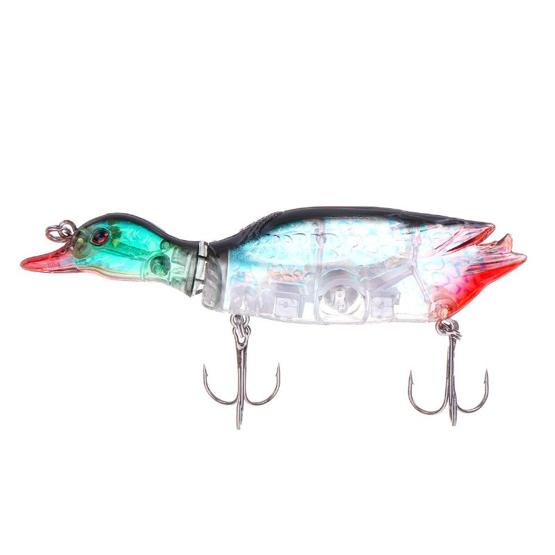 1st 5'' 13cm 59g 3d Anka Konstgjord Fiskedrag Med Krokar Hårda Beten Minnow Topwater Wobbler Fiskeredskap